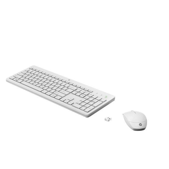 HP 230 Teclado y Ratón Combo Inalámbricos Negro FR. Set Silencioso, Cómodo y Elegante para PC/Portátil. Batería de Larga Duración. 1