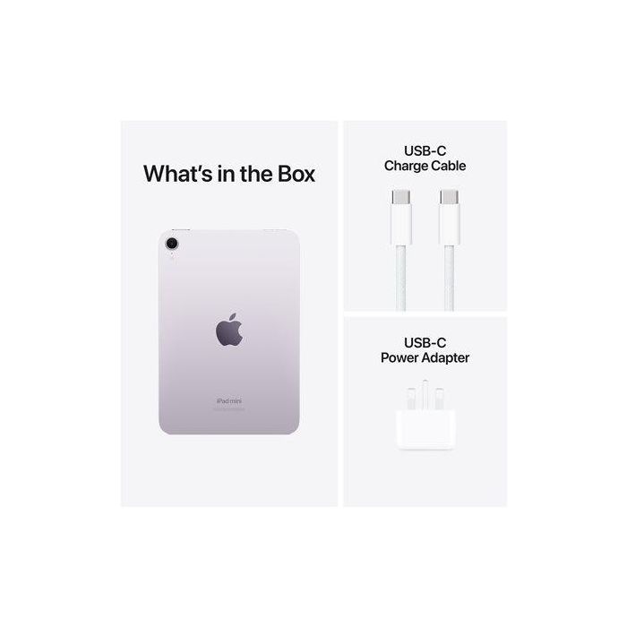 Apple iPad Mini 2024 A17 Pro Wi-Fi 8.3 Pulgadas Liquid Retina 512GB Púrpura. Chip A17 Pro, Touch ID, compatible Apple Pencil Pro. 3 Apple iPad Mini 2024 A17 Pro Wi-Fi 8.3 Pulgadas Liquid Retina 512GB Púrpura. Chip A17 Pro, Touch ID, compatible Apple Pencil Pro. 3