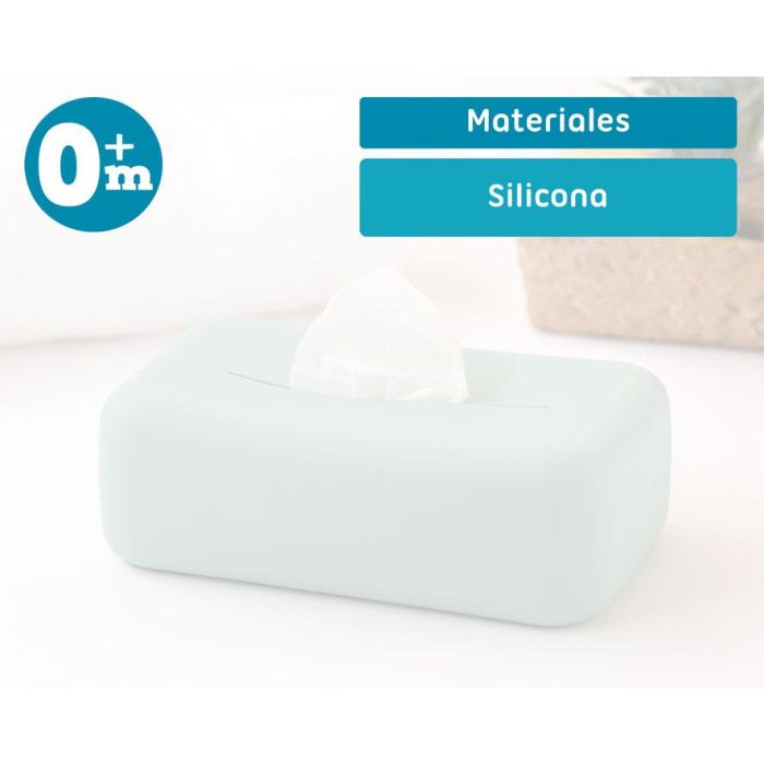 KioKids Porta Toallitas de Silicona Verde Salvia para Bebés 0+ meses - Dispensador con Agujero Inferior y Superior 3 KioKids Porta Toallitas de Silicona Verde Salvia para Bebés 0+ meses - Dispensador con Agujero Inferior y Superior 3