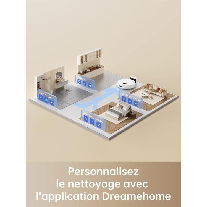 DREAME D9Max Blanco - Robot Aspirador 2 en 1 - Navegación LDS Inteligente Láser - 4.000Pa - Múltiples Mapas de Suelo 3 DREAME D9Max Blanco - Robot Aspirador 2 en 1 - Navegación LDS Inteligente Láser - 4.000Pa - Múltiples Mapas de Suelo 3