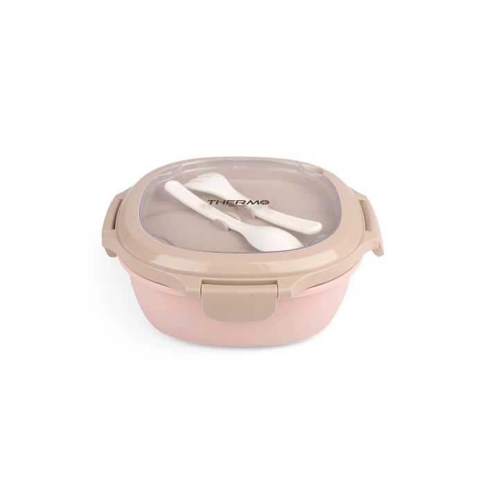 Thermosport Fiambrera Porta Alimentos Redonda 1080 ml - Recipiente Térmico de 20 x 20 x 8 cm (12 Unidades) 2