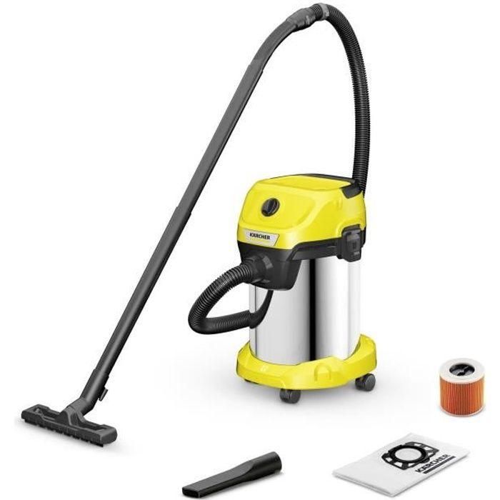 Aspirador en seco y húmedo KARCHER WD 3 S V-19/4/20 - Depósito acero inoxidable 19 L - 1000W (Función soplador) Aspirador en seco y húmedo KARCHER WD 3 S V-19/4/20 - Depósito acero inoxidable 19 L - 1000W (Función soplador)