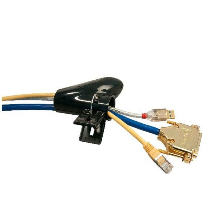 Sujetacables LINDY 40581 Negro 1 Sujetacables LINDY 40581 Negro 1