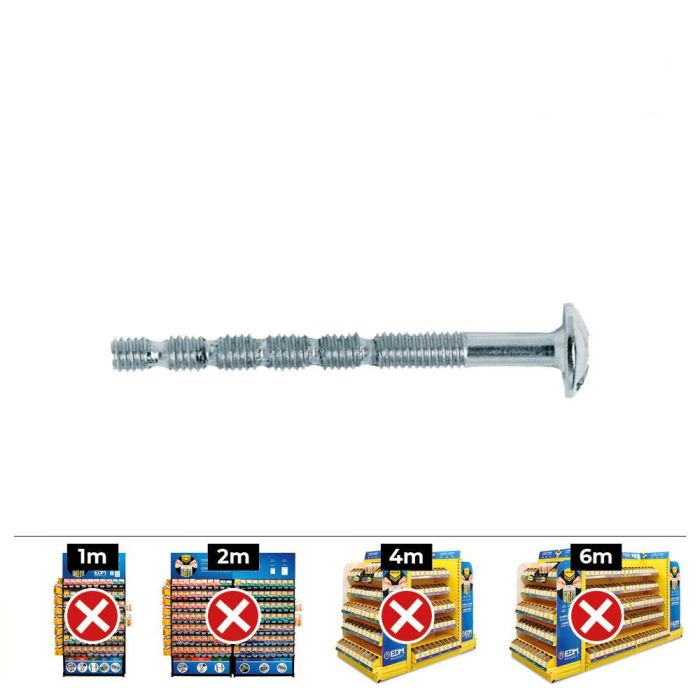 Celo Tornillo Tirador Multilargo Ø4x45mm Acero Niquelado Tirm para Cajones/Tiradores