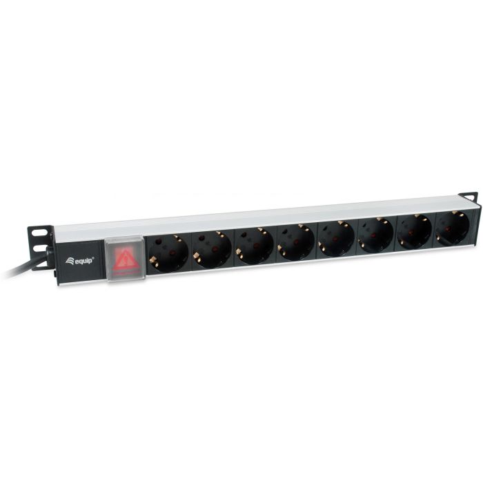 Equip Steckdosenleiste 19"(1HE)8fach Schukon. 3.0m Alu Sch 0 Equip Steckdosenleiste 19"(1HE)8fach Schukon. 3.0m Alu Sch 0
