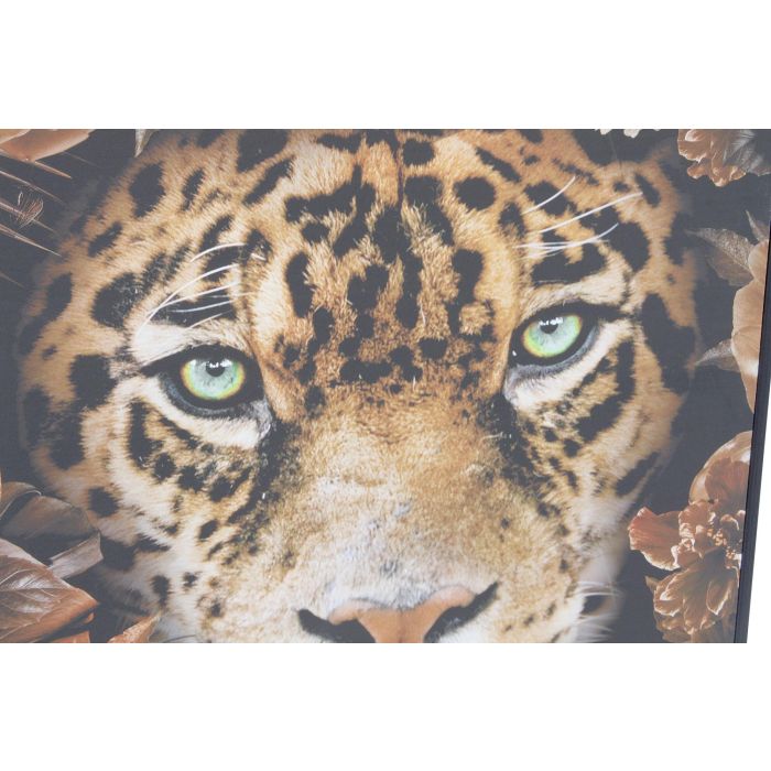 DKD Home Decor Cuadro Moderno Multicolor Tigre Leopardo Lienzo PS 72 x 52 x 2.7 cm (2 Unidades) 2