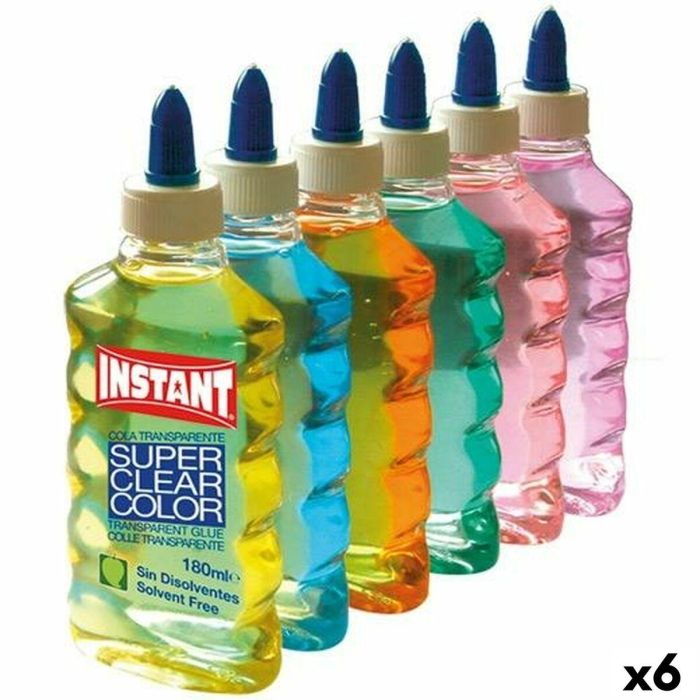 Pegamento en gel Playcolor Instant Multicolor Transparente 6 Piezas 180 ml Pegamento en gel Playcolor Instant Multicolor Transparente 6 Piezas 180 ml