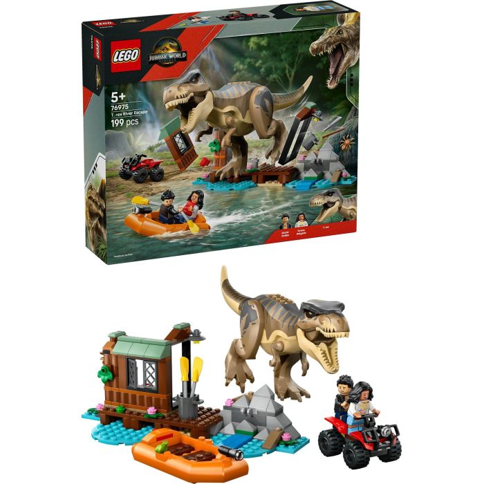 LEGO 76975 Jurassic World Huida del T.Rex por el Río - Juego de Construcción 199 Piezas para Niños +5 Años 18 LEGO 76975 Jurassic World Huida del T.Rex por el Río - Juego de Construcción 199 Piezas para Niños +5 Años 18