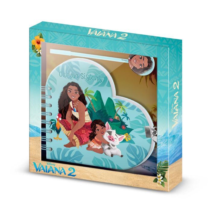 Diario Corazón Llave + Boli Family Disney Vaiana Azul