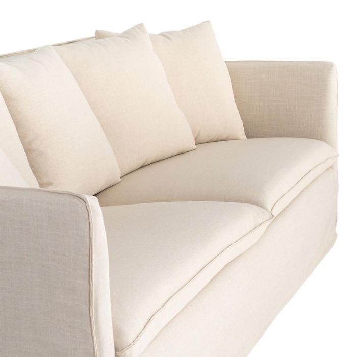 Sofá Beige Tejido Salón 215 X 92 X 78 cm