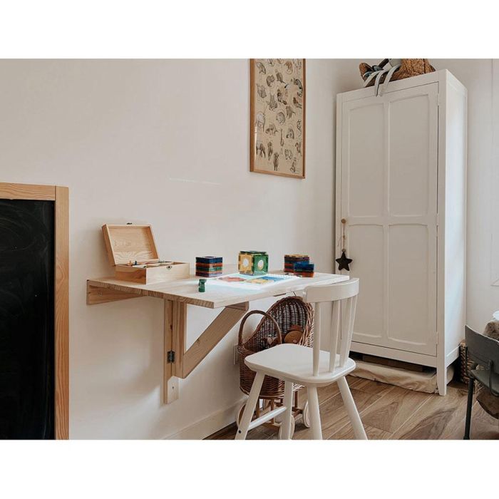 Astigarraga Mesa plegable de pared, madera ecológica 79x59x2cm, soporta hasta 60 kg 5