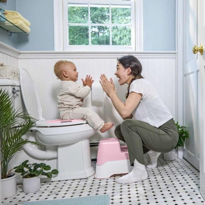 Ingenuity ING0074451171435 Taburete y Orinal con Cuenco Extraíble, Antideslizante y Asiento Ergonómico, Color Rosa 2