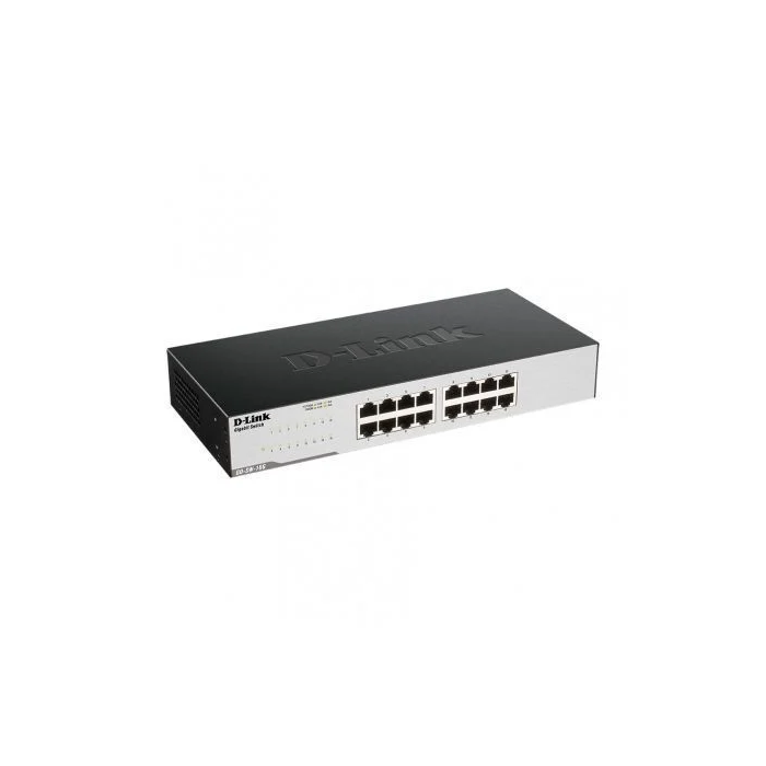D-Link GO-SW-16G Switch Gigabit de 16 Puertos RJ-45 10/100/1000 para Redes Domésticas y Pequeñas Empresas