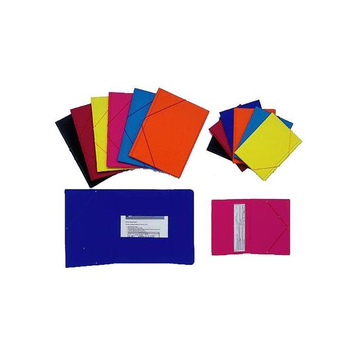 Carpeta De Gomas Y Solapas Saro Pvc Fº (9 Colores Surtidos) 24 unidades