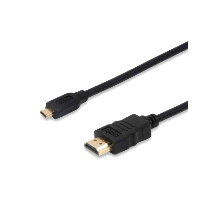Equip Cable HDMI 1.4 High Speed Tipo A Macho a Tipo D, Soporta FullHD, Ethernet, 3D, ARC, Dolby TrueHD, Contactos Oro