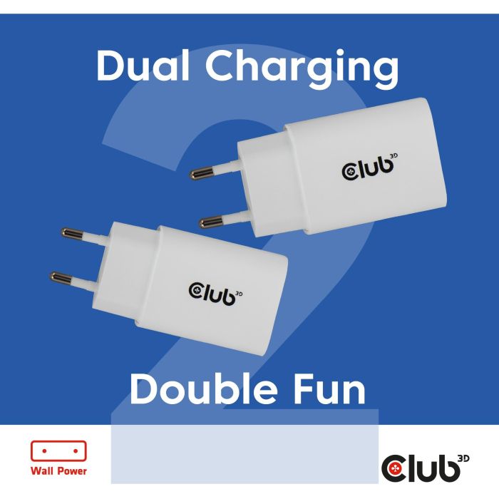 Club3D Lifestyle Ladegerät USB-C 30Watt. 2Stk weiß retail 9 Club3D Lifestyle Ladegerät USB-C 30Watt. 2Stk weiß retail 9