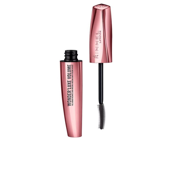Rimmel London Mascara Wonder'luxe Volume #001 Negro Máscara de Pestañas con Aceites Nutritivos y Volumen Intenso, Cruelty Free 1