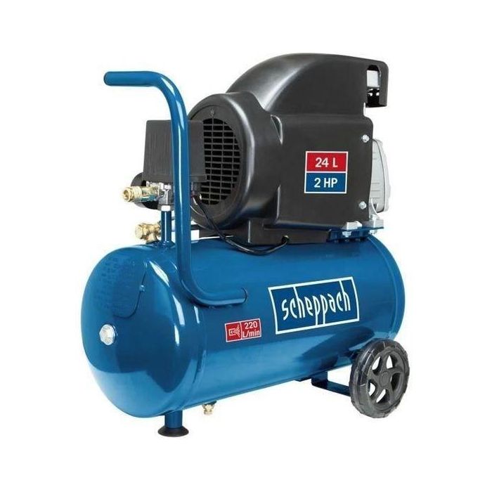 Compresor de aire horizontal Scheppach HC26 - 24L - 1500 W - 8 bares (Entregado con 280 ml de aceite) Compresor de aire horizontal Scheppach HC26 - 24L - 1500 W - 8 bares (Entregado con 280 ml de aceite)