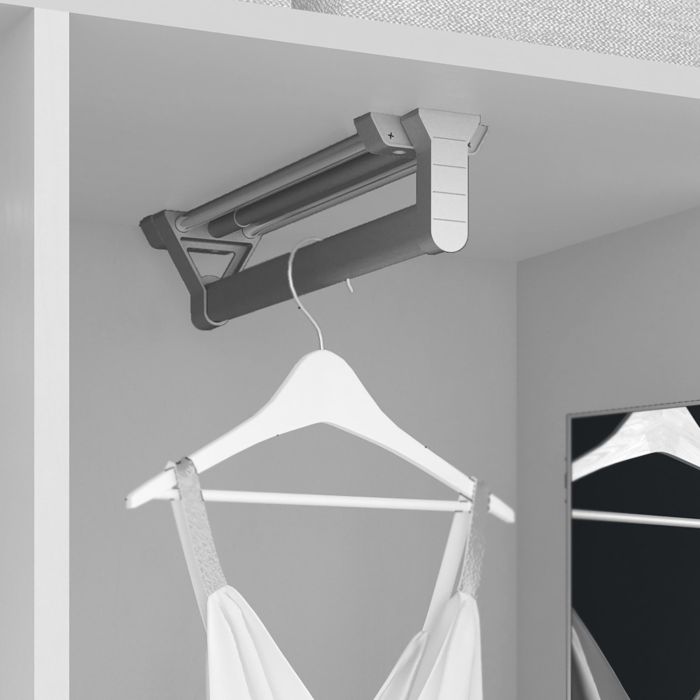 Emuca Colgador extraíble para armario, Aluminio, Anodizado mate 2