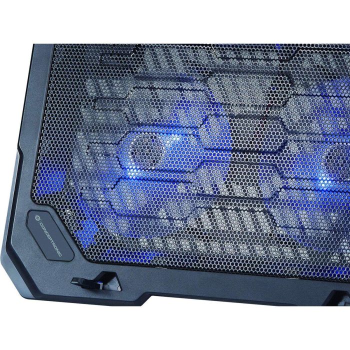 Conceptronic Base Refrigeración para Portátiles con 2 Ventiladores Ultrasilenciosos, Ajuste de Altura, hasta 15.6" 5