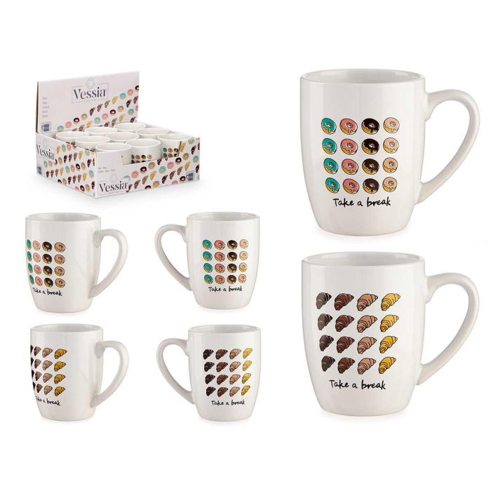 Taza Porcelana Sweet Surtidos Diseños Vessia 12X10CM (27 Unidades) Taza Porcelana Sweet Surtidos Diseños Vessia 12X10CM (27 Unidades)
