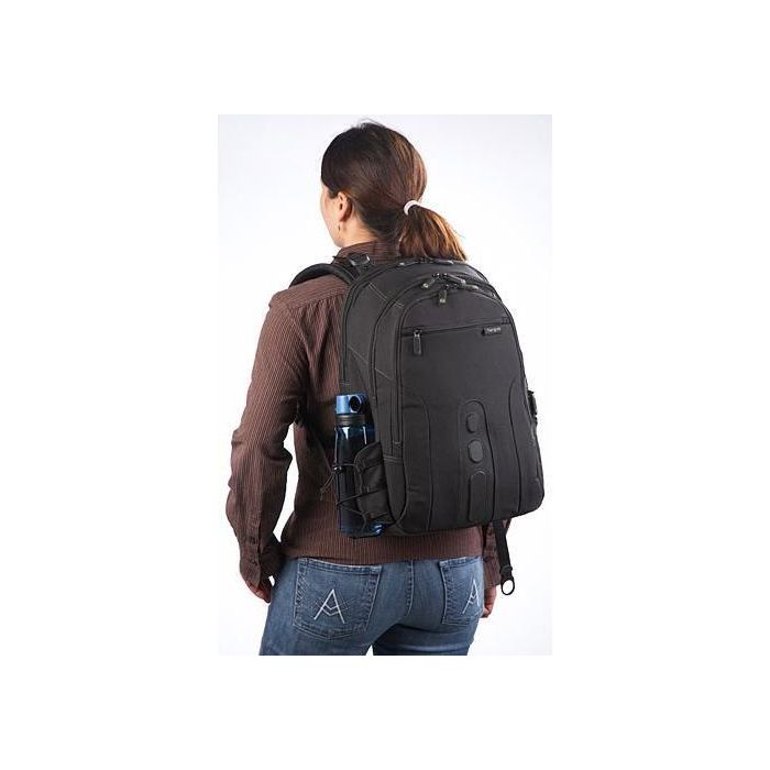 Targus TBB013EU Mochila para portátil 15.6" EcoSpruce Negro, fabricada con materiales reciclados y resistente al agua 8