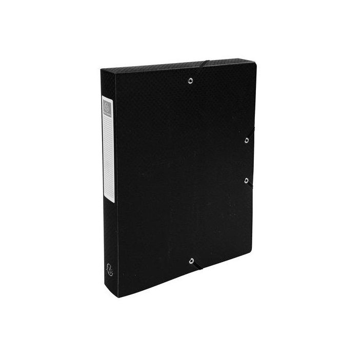 Carpeta De Proyectos Exacompta Exabox Pp Liso Opaco A4 Gomas 4 Cm Negro (Set de 8)
