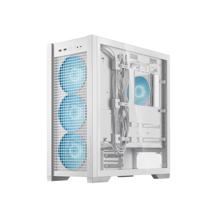 ASUS TUF Gaming GT302 ARGB Midi Torre PC Blanco - 90DC00I3-B19000 - Compatible con EATX, ATX, micro ATX, Mini-ITX, Ventiladores 3x140mm, Iluminación RGB 13