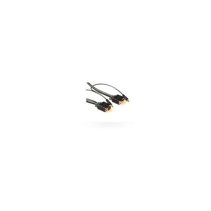 MicroConnect Cable SVGA HD15/3.5mm - HD15/3.5mm, 5m Macho-Hembra con Audio 3.5mm