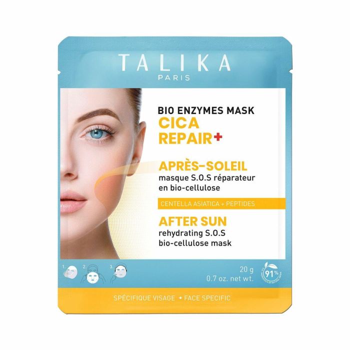 TALIKA BIO ENZYMES MASK CICA REPAIR+ AFTER SUN Mascarilla facial ultracalmante y reparadora S.O.S. para después del sol 20g 5 TALIKA BIO ENZYMES MASK CICA REPAIR+ AFTER SUN Mascarilla facial ultracalmante y reparadora S.O.S. para después del sol 20g 5