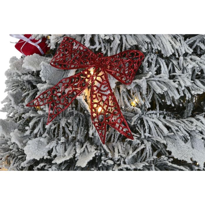 DKD Home Decor Árbol de Navidad Tradicional de PVC y LED, Plegable y Desmontable, en Rojo y Blanco, 71x71x180 cm, con protección IP44 3