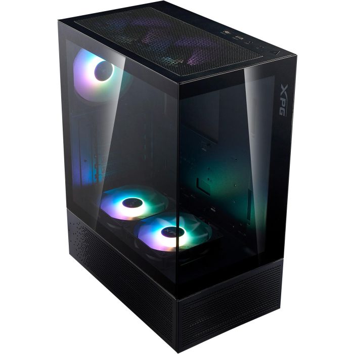 XPG Invader X Mini Midi Tower PC Caja Negro ATX 5 Ventiladores ARGB Ventana Lateral Compacta con Vista Panorámica 12