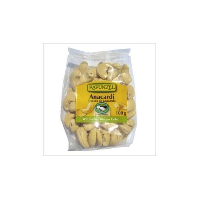 RAPUNZEL Anacardos Crudos Ecológicos 100g Bio - Exquisito Sabor y Aroma, Crujientes, Ideal para Snack Saludable