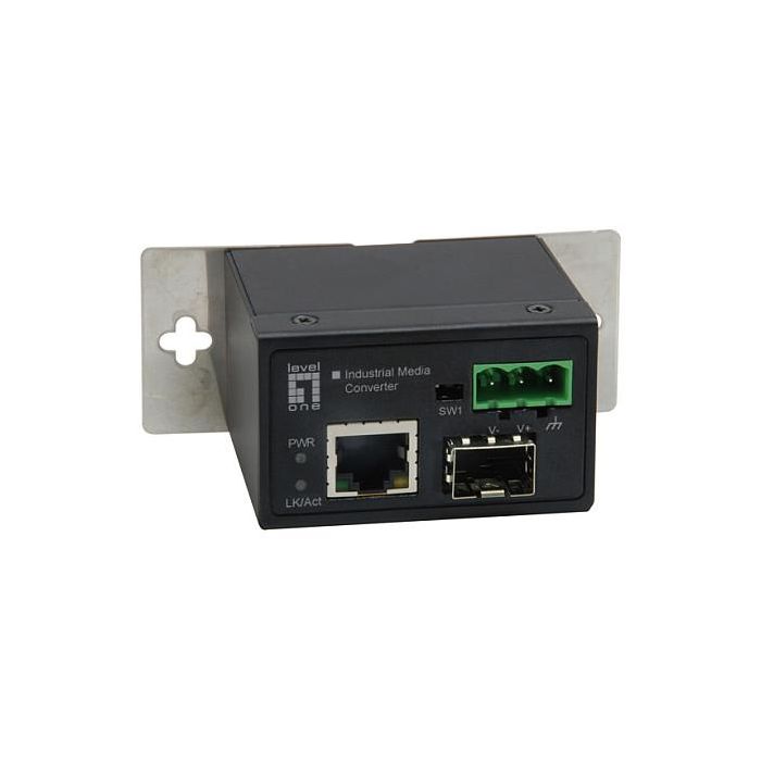 Level One IEC-4000 Conversor 10/100TX a 100FX SC MM 2km con Puertos Ethernet y Fibra Óptica 1