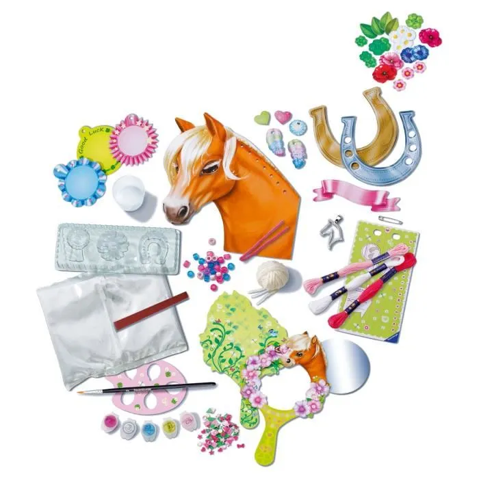 Ravensburger-Be Creative Horse  Kit multiactividad Caballos  10 creaciones  Actividad relajante y creativa  Edad 7  238751 2