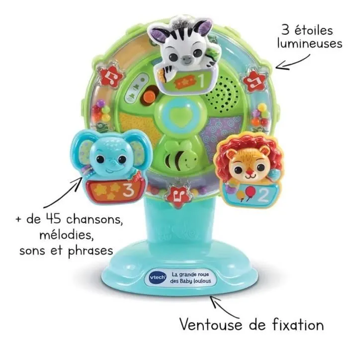 Vtech Baby Rueda de la Fortuna Baby Loulous Juguete Musical con Luces y Aprendizaje para Bebés de 6-36 Meses 3 Vtech Baby Rueda de la Fortuna Baby Loulous Juguete Musical con Luces y Aprendizaje para Bebés de 6-36 Meses 3