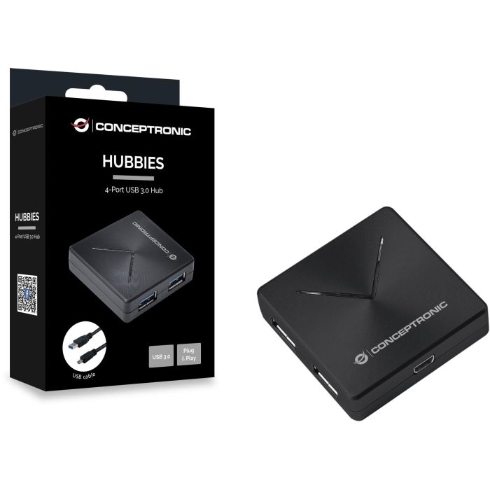Conceptronic Hubbies02B Hub USB 3.0 de 4 Puertos para PC y Portátil 4 Conceptronic Hubbies02B Hub USB 3.0 de 4 Puertos para PC y Portátil 4