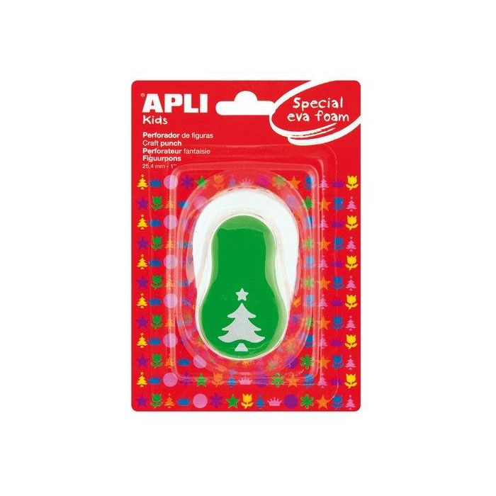 Taladro Goma Eva Apli 25,4 Mm Arbol Verde