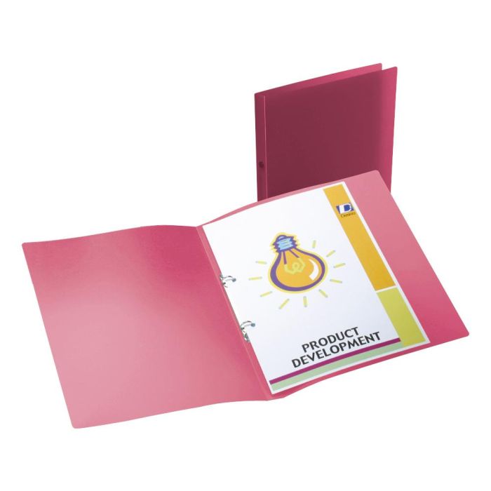 Carpeta Liderpapel 2 Anillas Redondas Mini 15 mm 49070 Polipropileno Din A4 Rojo Translucido 1