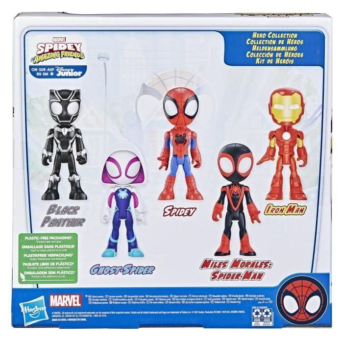 Pack 5 figuras Spidey Colección Hero, juguete infantil, Spidey y sus Extraordinarios Amigos, A partir de 3 años 3 Pack 5 figuras Spidey Colección Hero, juguete infantil, Spidey y sus Extraordinarios Amigos, A partir de 3 años 3