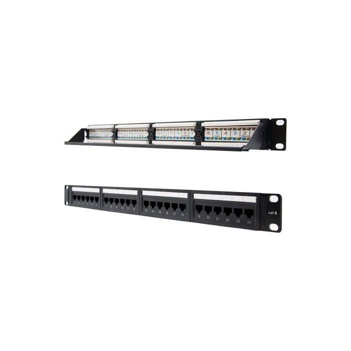 Nanocable 10.21.3124 Patch Panel de 24 Puertos RJ45 UTP Cat.6 1U 19'' Dual IDC Negro 1 Nanocable 10.21.3124 Patch Panel de 24 Puertos RJ45 UTP Cat.6 1U 19'' Dual IDC Negro 1