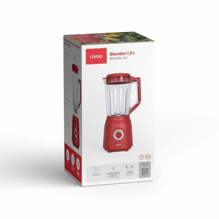 Livoo DOP242R Licuadora de 1,5 L Rojo chili 1 Livoo DOP242R Licuadora de 1,5 L Rojo chili 1