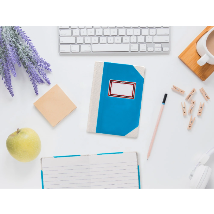 Fernandes Libro Cartone Cosido Din A5+ Rayado Horizontal 50 Hojas 100 gr Azul 8