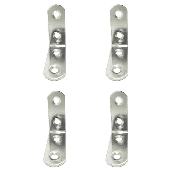 Edm Ángulo Refuerzo An24, Acero Inoxidable, 40x40x16 mm, 4 Unidades