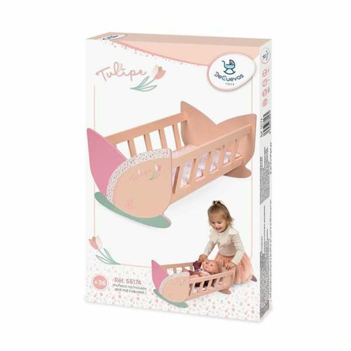 Decuevas Cuna de Madera Tulipe 49.50x28x24 cm, para Niños a partir de 36 Meses 1 Decuevas Cuna de Madera Tulipe 49.50x28x24 cm, para Niños a partir de 36 Meses 1