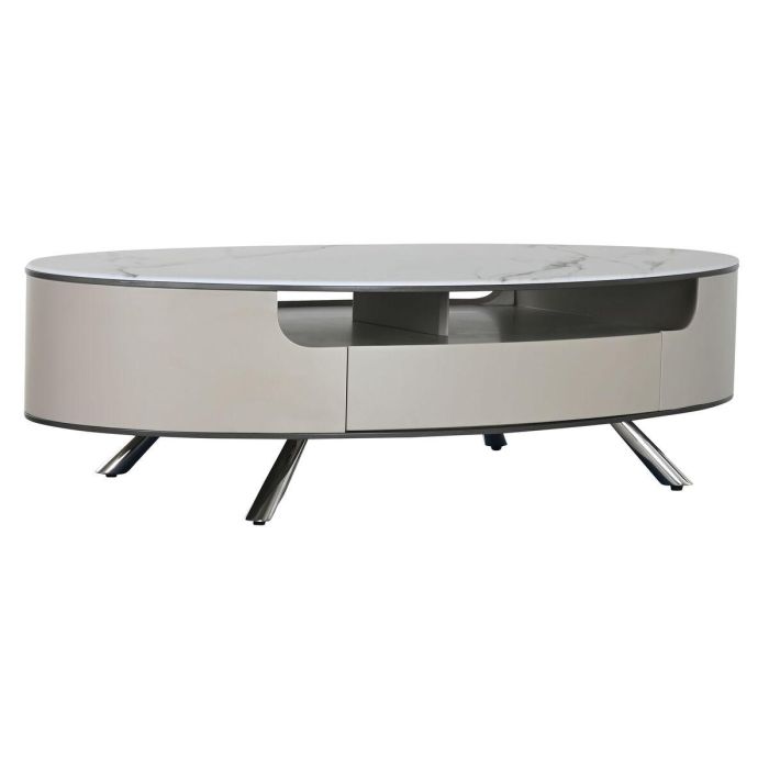 Mesa de Centro Home ESPRIT Blanco Beige 140 x 75 x 40 cm Mesa de Centro Home ESPRIT Blanco Beige 140 x 75 x 40 cm