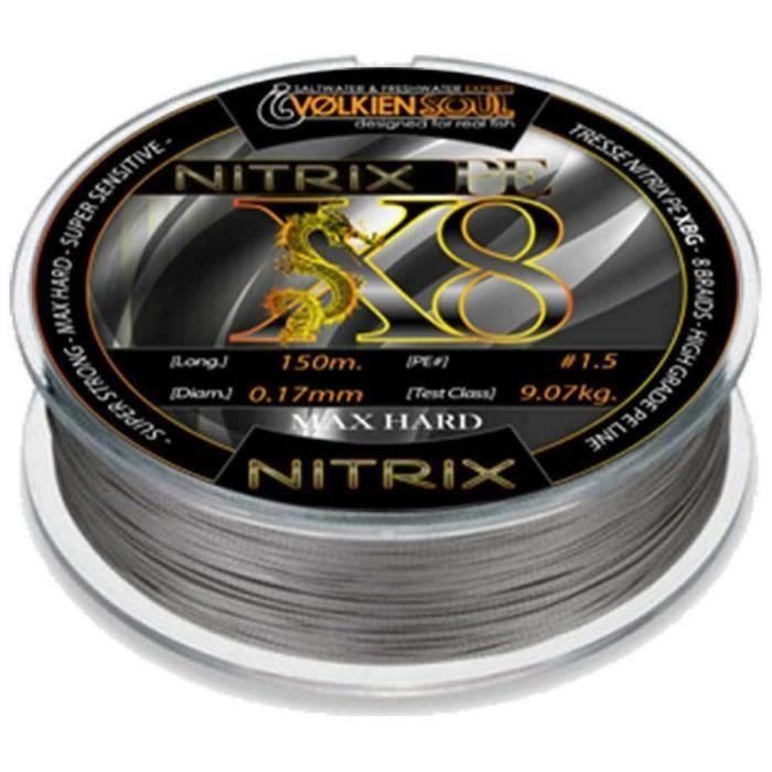 VOLKIEN Soul - ALAMBRE TRENZADO PE X8 - 150M - 0.20mm -10.88kg - 24lbs - 8 hebras 1 VOLKIEN Soul - ALAMBRE TRENZADO PE X8 - 150M - 0.20mm -10.88kg - 24lbs - 8 hebras 1