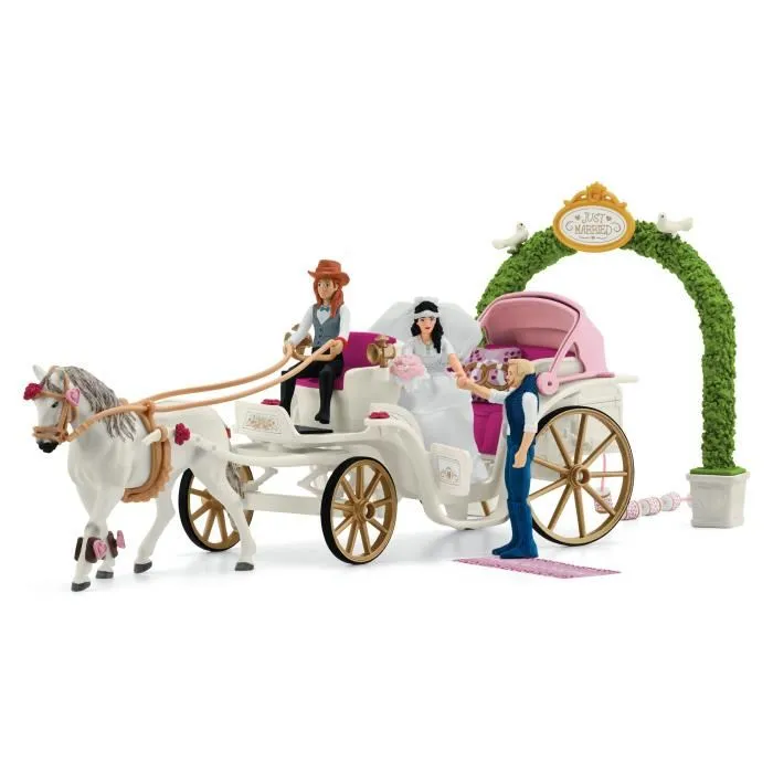 Schleich 42641 El carruaje de los novios Horse Club figura para 5 años, 106 piezas 1 Schleich 42641 El carruaje de los novios Horse Club figura para 5 años, 106 piezas 1