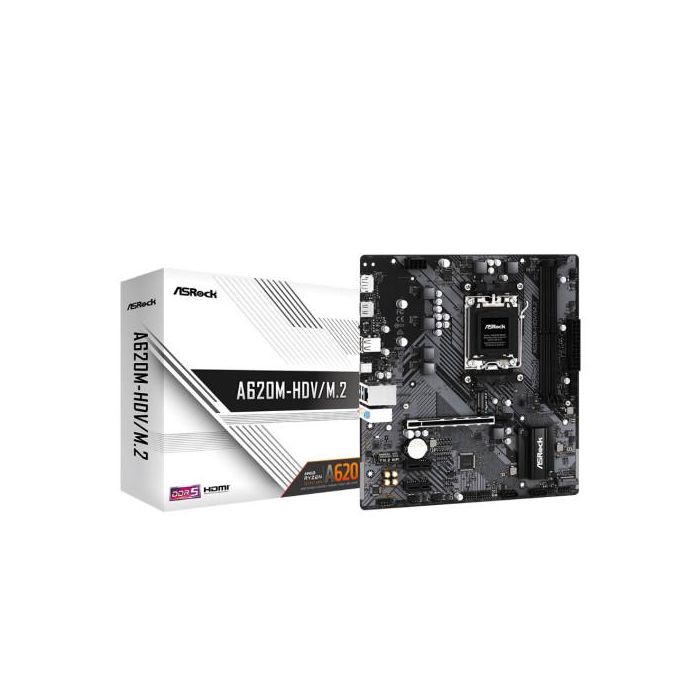 ASRock A620M-HDV/M.2 90-MXBLL0-A0UAYZ Placa Base AMD A620 Zócalo AM5 micro ATX DDR5 para PC 5 ASRock A620M-HDV/M.2 90-MXBLL0-A0UAYZ Placa Base AMD A620 Zócalo AM5 micro ATX DDR5 para PC 5