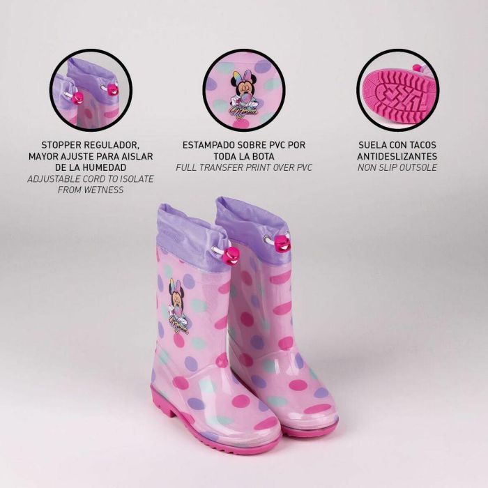 Botas de Agua Infantiles Minnie Mouse Rosa 3